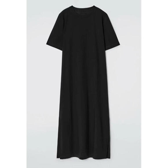 NEW, COS Oversized T-Shirt Dress in Black Size L #MD857 - Picture 1 of 7